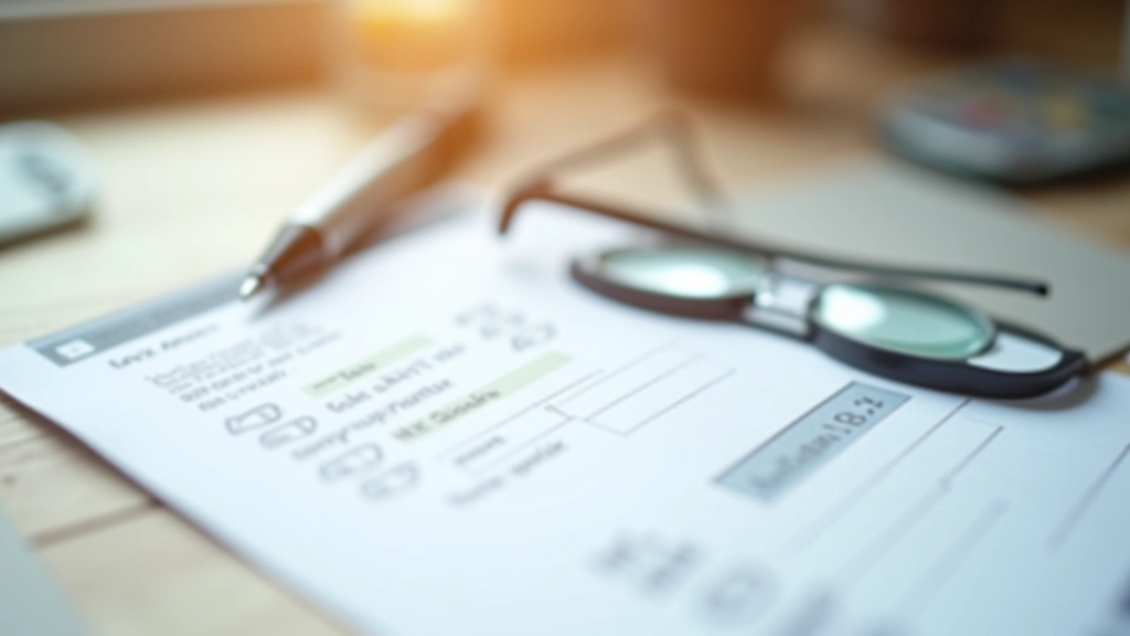 Formulář pro daňové zvýhodnění na stole s perem a lupou, která zvýrazňuje klíčové řádky