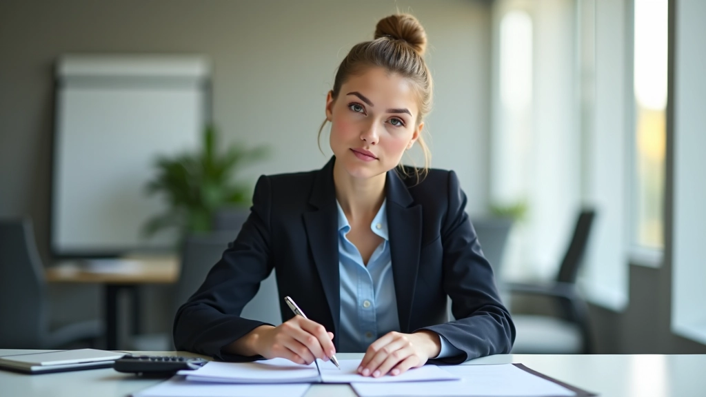 Notebook s poznámkami o pojištění, pero a kalkulačka na stole